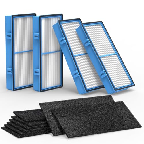 Colorfullife Replacement Filters for Holmes AER1 HEPA Type Total Air Filter Replacement Filter for HAPF30AT and HAP242-NUC, 4 HEPA + 8 Carbon Booster Filters
