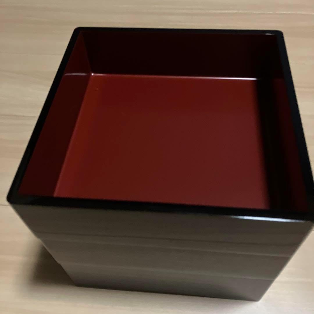 漆器 重箱 梅の花 金箔装飾 漆器製 3段重箱 金箔装飾