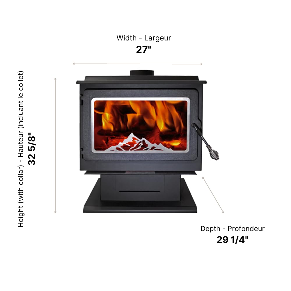 Amazon.com: Englander 15-W08 with Blower Large 2020 EPA Certified Wood  Stove - 72,000 BTU - 2400 sq.ft, Model# ESW0015 : Home u0026 Kitchen
