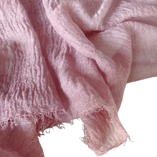 Image of Crinkled PolyCotton Scarf for Women - 180 x 90 cm Stole for Women | PolyCotton Scarf for Summers, Head Cover for Women | Lightweight Scarf for Women | Women Accessory