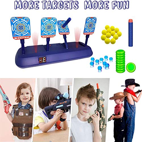 SWEMNED Digital Shooting Targets for Nerf Guns Practice Toy, Electronic Scoring 4 Targets Auto Reset, Ideal Christmas Fun Toys for Age 5,6,7,8,9,10,11,12+ Year Old Kids /Boys /Girls - Thumbnail 5