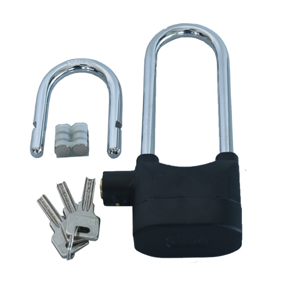 JAGAN HARDWARE BKR Iron Alarm Lock with Long and Small Lock Handle (Standard, Black) (B07CJJBJD2) Amazon Price History, Amazon Price Tracker