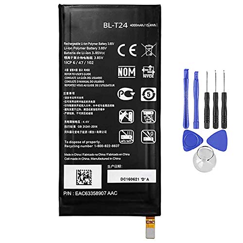ELLENNE Batería compatible con LG BL-T24 X Power K220 BLT24 Reemplazo 4100mAh con kit de desmontaje incluido
