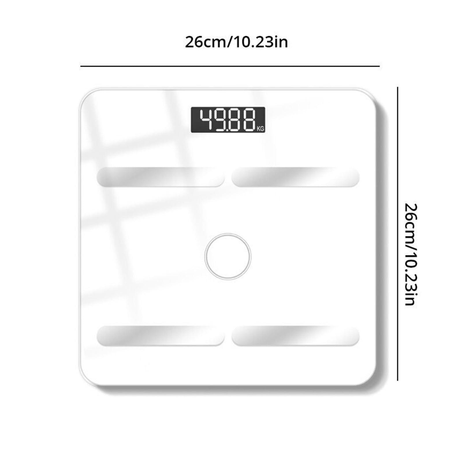 Báscula De Grasa Corporal Inteligente Con Bluetooth, Báscula Electrónica De Carga, Báscula Corporal, Báscula De Grasa For Adultos, Analizador De Peso BMI FáCil De Usar(White,26 26 charging section)