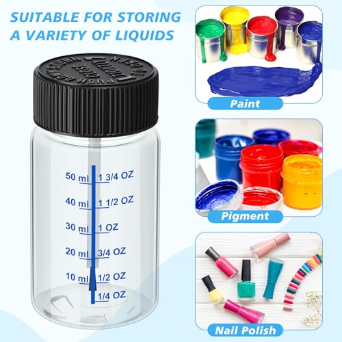 Image of Mumufy Touch up Paint Bottle with Brush Mixing Ball, Clear, 120 Pcs