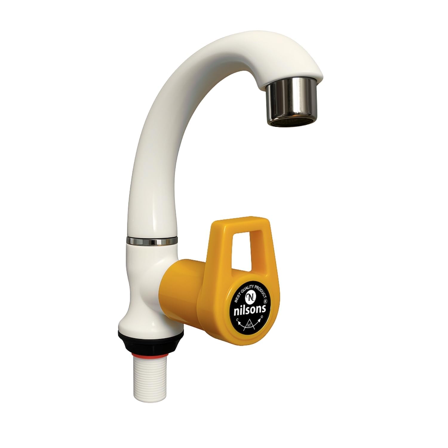 Prime Series Swan Neck Pillar Cock Tap | Plastic Deck Mounted Water Tap for Wash Basin, Kitchen Sink, Bathroom | Leakproof | Rust-Free | Unbreakable Body | ½ Inch Pipe Fit (1)-image-49