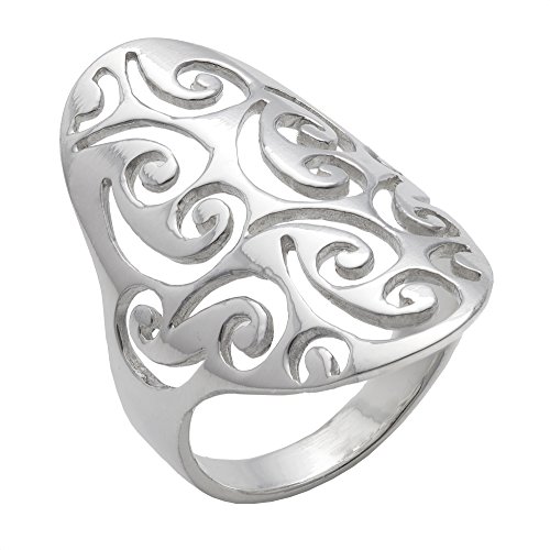Bague motif tourbillonnant ajouré pour affirmer son style