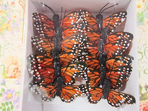 12pc 4D Monarch Butterfly 1.25