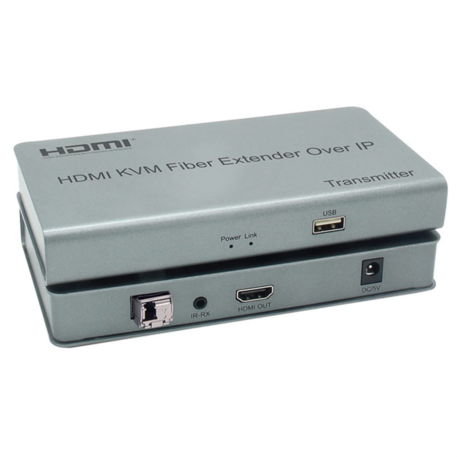 Estensione fibra ottica HDMI KVM su IP, estensione dell'interruttore in fibra ottica HDMI KVM 20 km su IP Cavo fibra LC SC USB 2.0 KVM condivisione tastiera mouse interruttore per monitor PS4 (TX+RX)