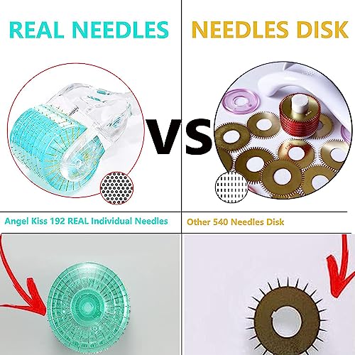 Angel-Kiss-Derma-Roller-REAL-NEEDLE-Advanced-Version5-for-Face-Body-Beard-Microneedling-Roller-192-Individual-Titanium-Needles-Gifts-for-Men-Women