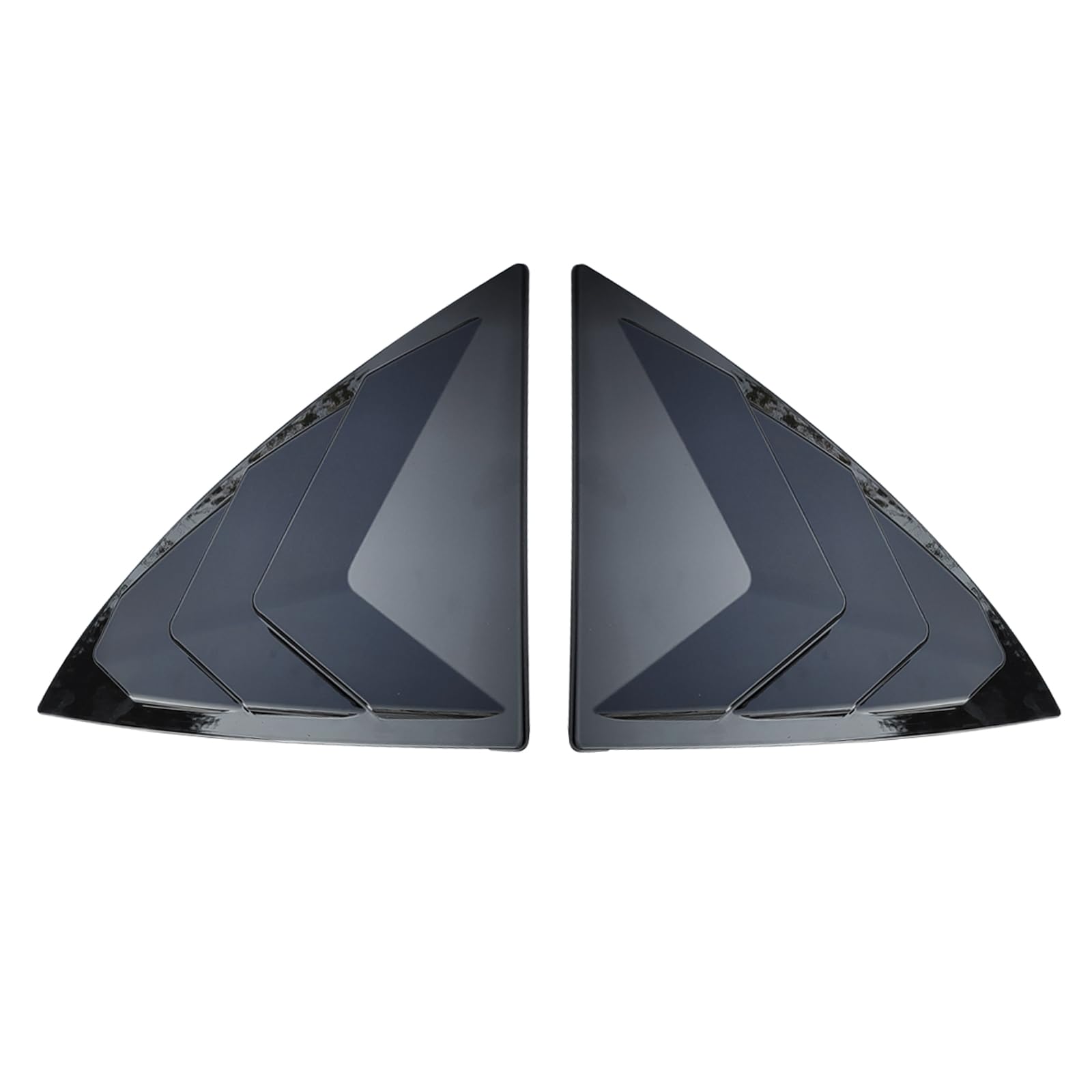Axinda Rear Window Louvers Compatible with Tesla Model Y 2020-2024 Sunshade Exterior Side Air Vent Scoop Shades Cover Blinds 2PCS(Glossy Black)