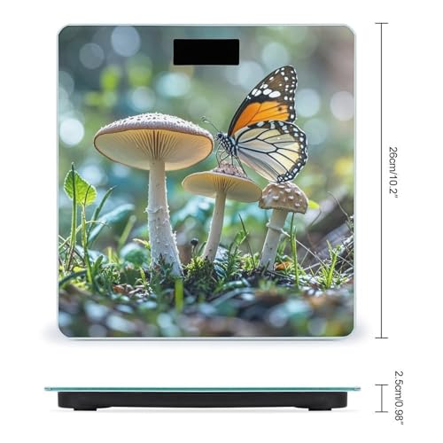 Báscula Digital Butterfly Mushroom de Vidrio Templado miniatura 2