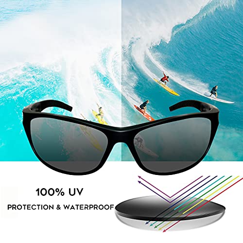 Funní Día Lunettes de Soleil Homme Femme, Verres Polarisées et Monture TR90, Lunette de Cyclisme pour Adulte - Image 6