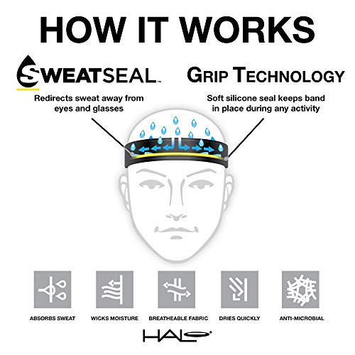 Image of Halo Headband Sweatband Slim, 1 inch Pullover Hairband, Holds Hair in Place and Channels Sweat from Your Face