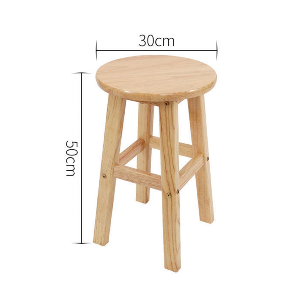 Amazon｜THLD ハイスツール 木製 60cm スツール ベージュ1 丸型