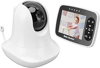Monitor de bebê WIFI, Monitor de bebê de Vídeo Com Câmera de Zoom Panorâmico Remoto, Visão Noturna de Tela LCD de 3,5 Polegadas, Conversa Em Dois Sentidos, Exibição de