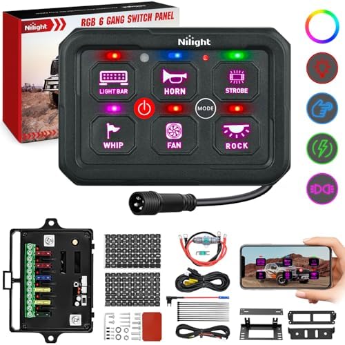 Amazon.com: Nilight 6 Gang Switch Panel Circuit Control Relay System ...