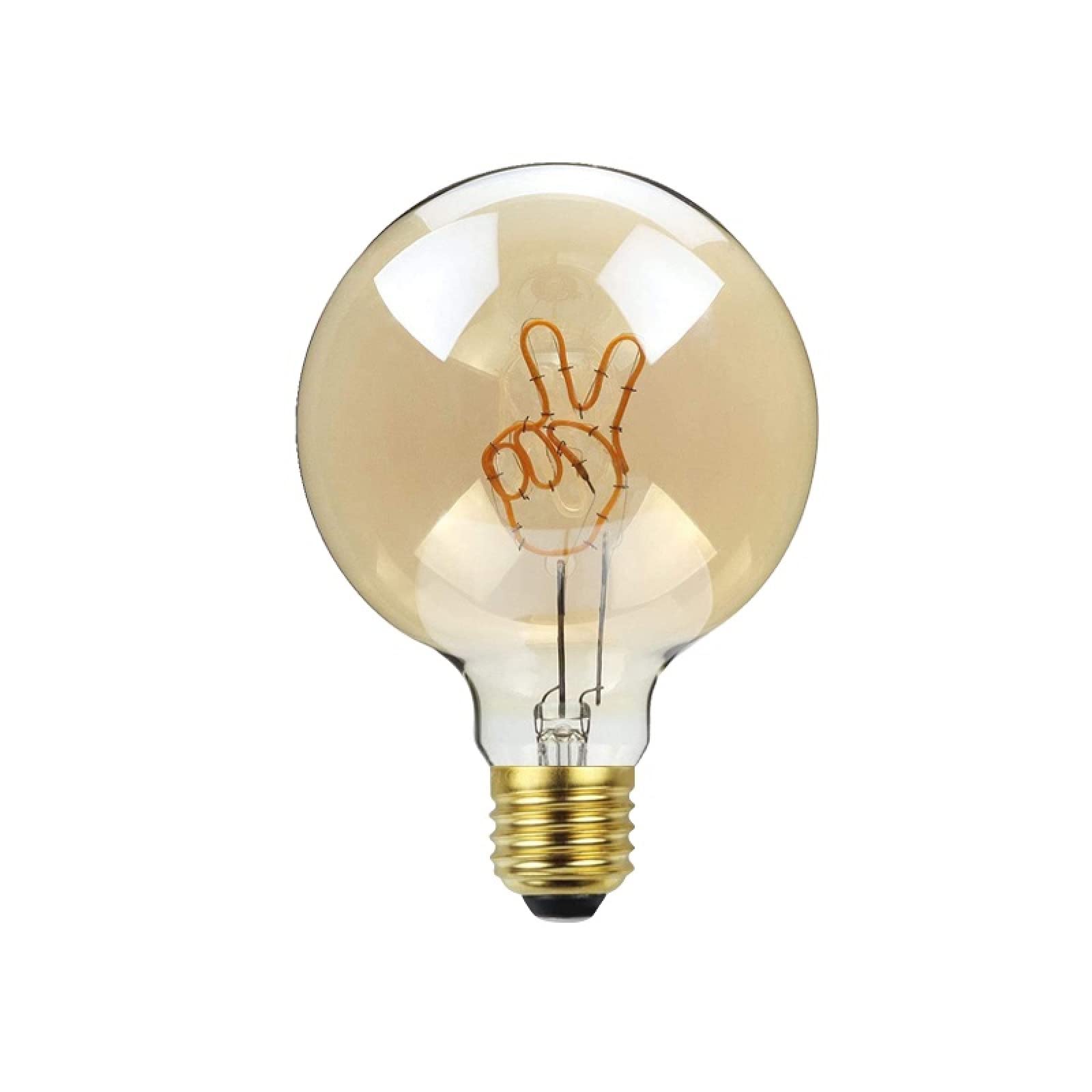 LEEVUS Ampoule Edison vintage 1 pièce rétro Edison à filament LED G125 Decoracion vintage en verre