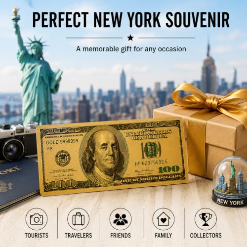 $100 US Dollar Bill Iman Refrigerador 6 Pulgadas NYC miniatura 6