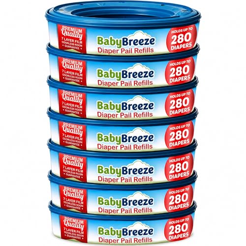 Image of Diaper Pail Refill Bags Compatible with Playtex Diaper Genie- 1960 Count (7 Sets of 1 Pack) – by BabyBreeze
