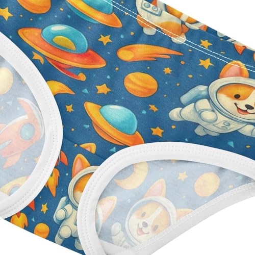 Joisal Cute Cartoon Corgis Astronauts Girls Underwear Toddler 2t Cotton Cute Panties Girl Florals Briefs Kids Undies4
