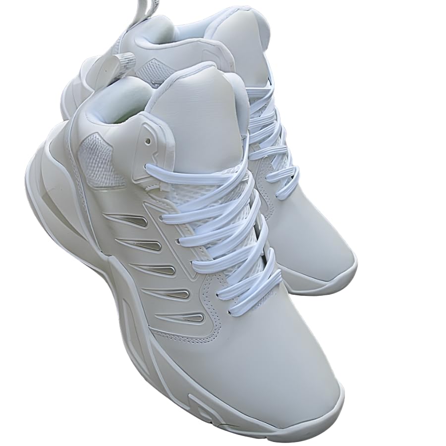 Tênis Masculino De Basquete Estilo Conforto e Desempenho (Branco, BR, Adulto, Numérico, 37)