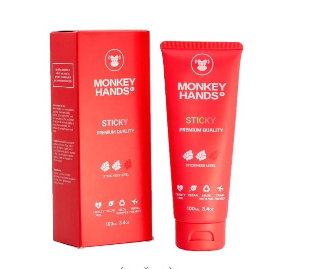 Monkey Hands Pole Dance Grip Gel Sticky 100 ml [Stickiness Level Strong] - anche per golf, fitness e crossfit - vegano, senza parabeni, vaselina e test sugli animali