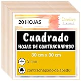 Creative Deco 20 x 30x30cm Tablero Madera Manualidades Contrachapado | 300...