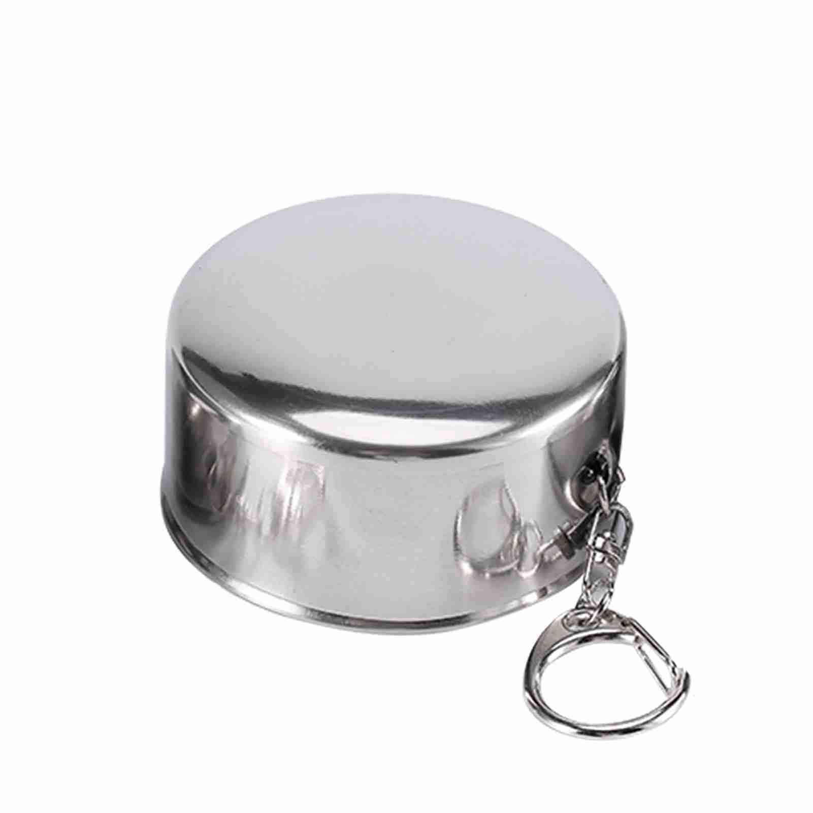 Gobelet Pliable De Voyage En Acier Inoxydable - Tasse Télescopique Avec Porte-clés - 3 Tailles (S 75 Ml, M 140 Ml, L 240 Ml)