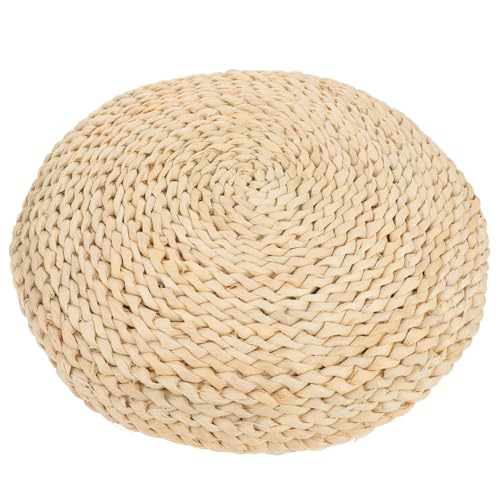 KICHOUSE Round Tatami Straw Cushion 12 Inch Floor Seat Pad for Meditation Yoga and Home Use Rustic Rattan Style Comfortable Floor and Chair Cushion