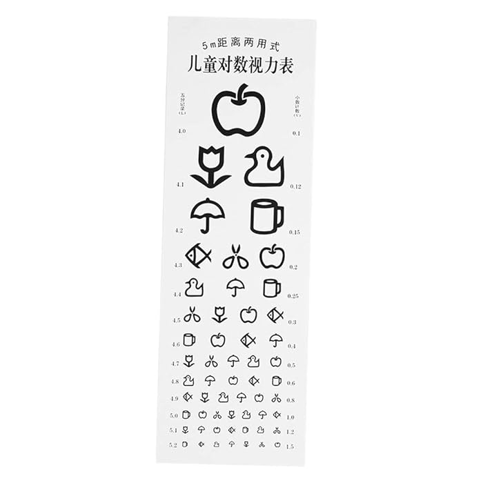 Buy Aswadh Standardized Eye Chart Visual Testing Chart for Kindergarten