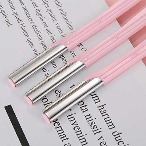 Augenbrauen-Rasierer, Wange, Gesichtshaarentferner, Pfirsich-Rasierer, Damen-Trimmer, Rasier-Pflegeset, 3-teilig (Rosa) - Image 8
