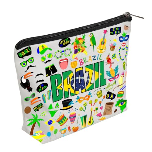 WZJHCL Bolsa de viagem ao Brasil, bolsa de viagem, presente de viagem, Brasil, viajante, armazenamento de viagem, bolsa organizadora de lembrança do Brasil, Brasil, Tendência