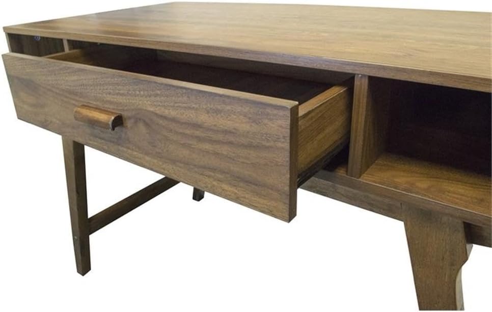 Mid Century Danish Walnut Wood Desk with Drawer