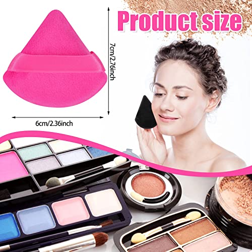 Image of Powder Puff Face Soft Triangle Makeup Puff for Loose Powder Body Powder, Velour Cosmetic Makeup Sponges Blender for Contouring, makeup sponge and eye makeup brush, Beauty Makeup Tools- 3pc /Pack