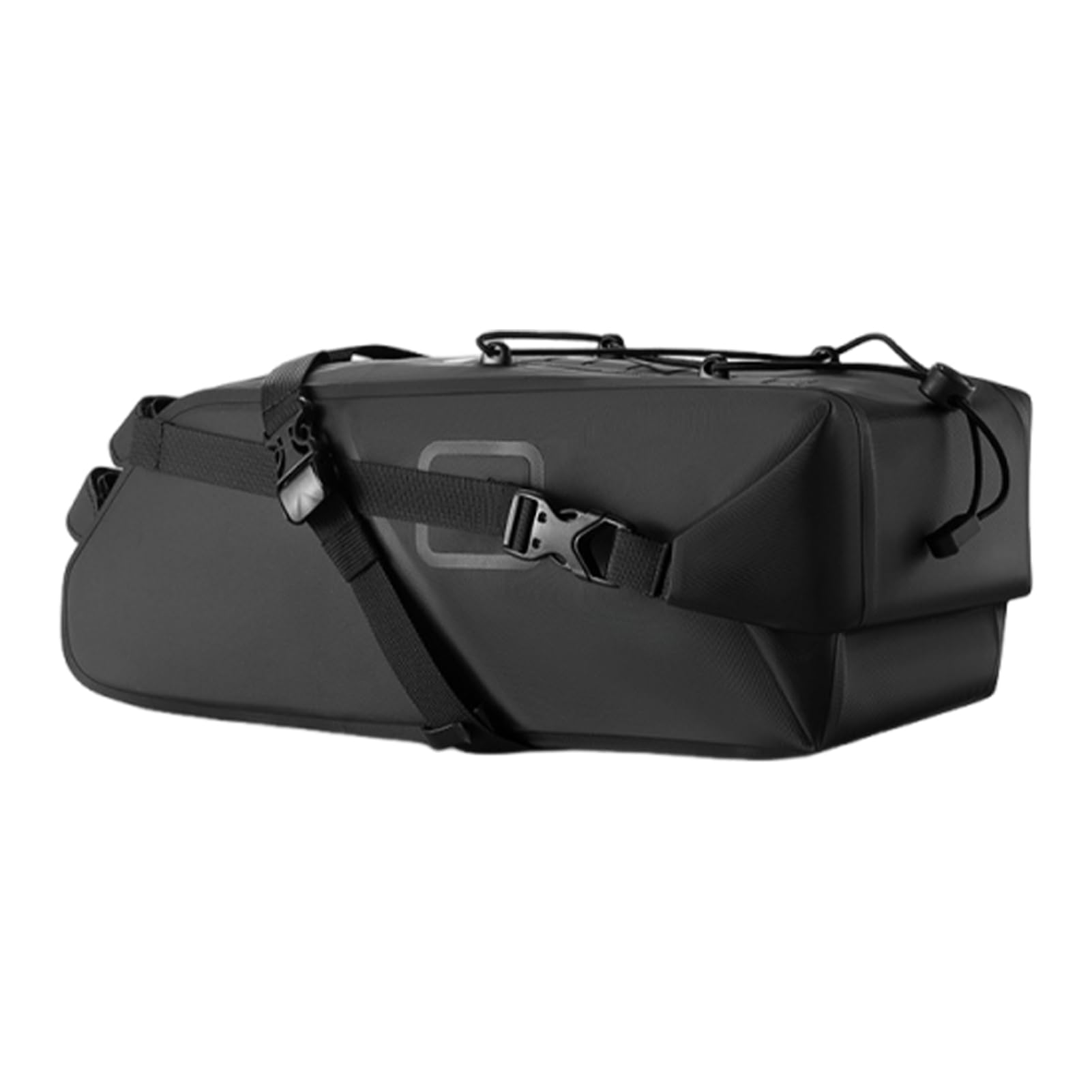 Borsa da Sella per Bici, Borsa da Coda Espandibile Antipioggia in PVC con capacità Espandibile da 7 a 10 Litri, da Ciclismo con Base in Pelle Antiscivolo e Corda Elastica Superiore per