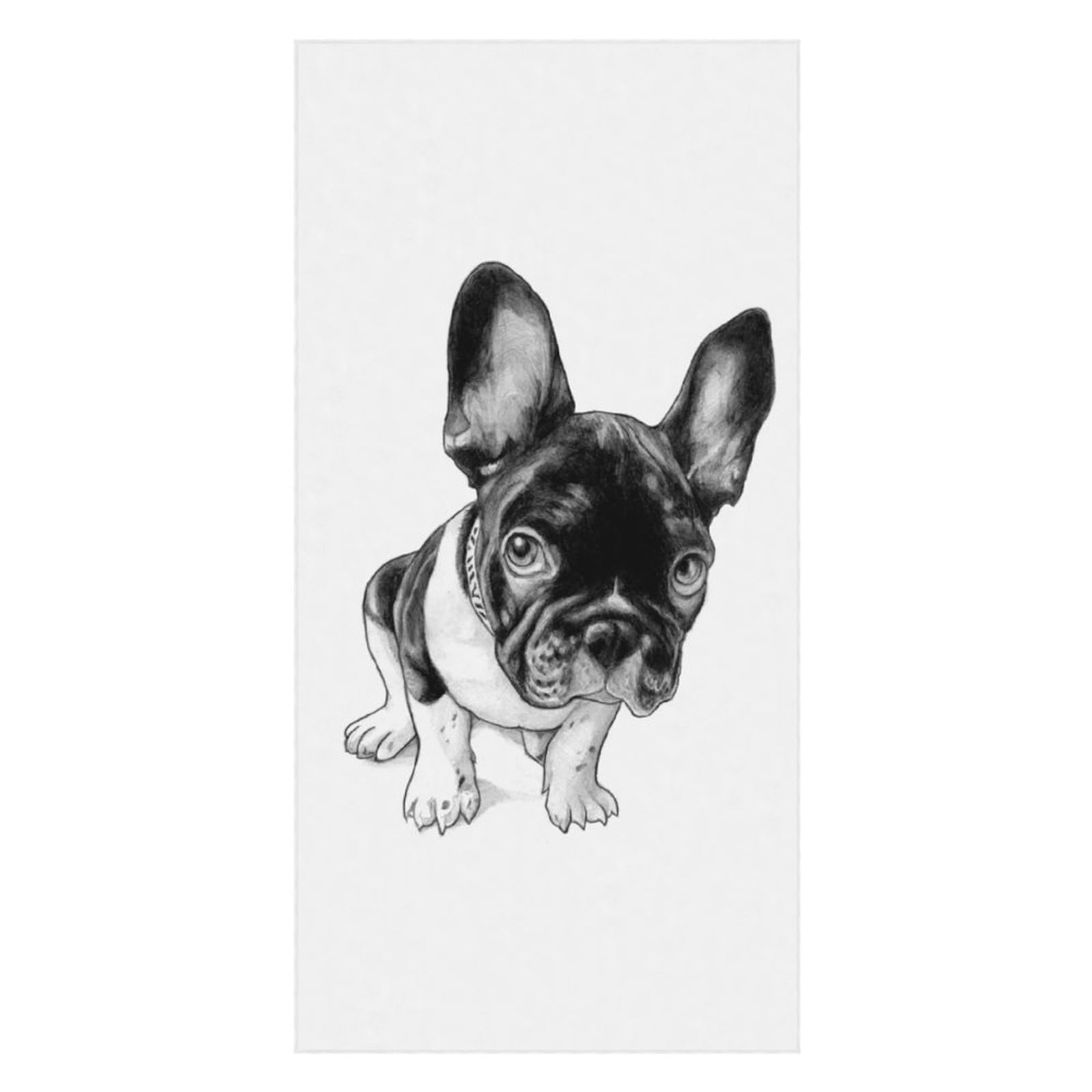 LWORZIIB Beach Towel, French Bulldog Bath Towel, Pool Towel Great for Gym Swimming 80 X 160cm