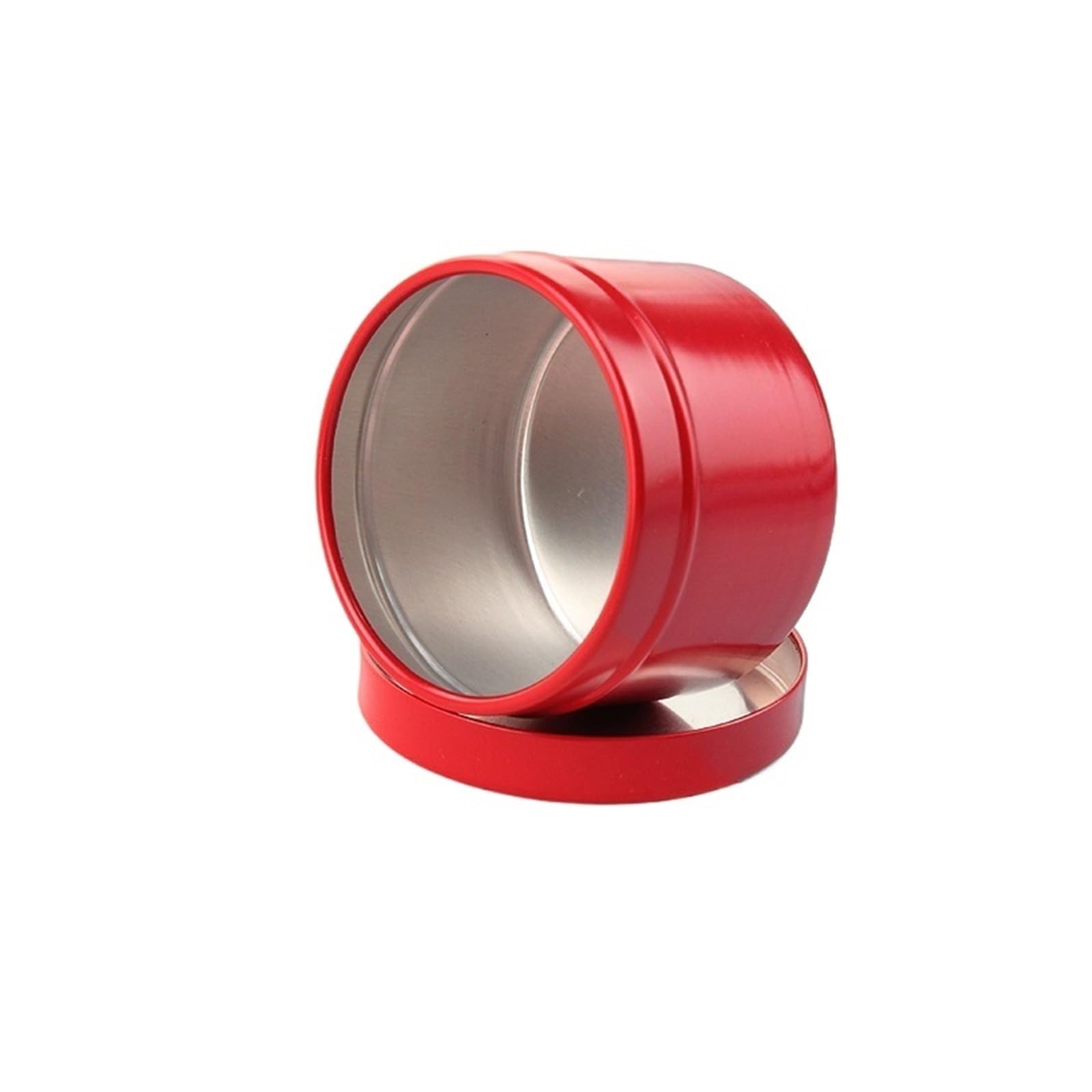 Candle Tins, Aluminum Round Tin Cans 50ml Candle Oil Cream Empty Jars Lid Multicolor 30/50/100 Pcs(Red,30pcs)