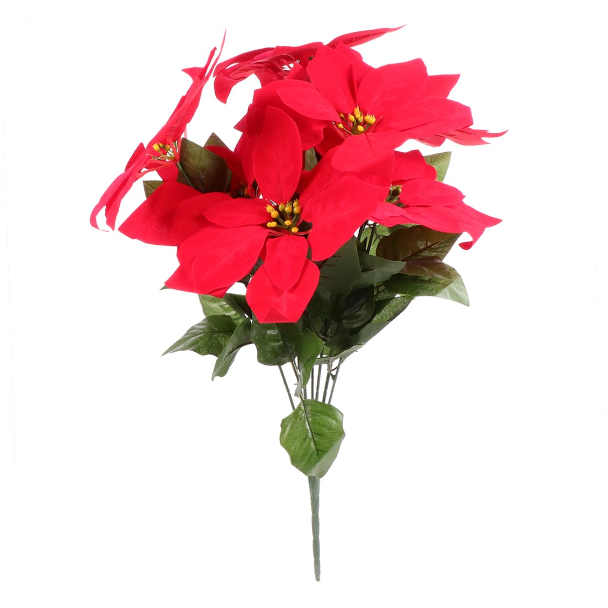 Alipis 2 Piezas 1 Flor de Navidad nochebuena de Navidad Flor de Pascua Artificial Poinsettia pascueros Artificiales Planta decoración hogar decoración de Flor de Pascua Artificial