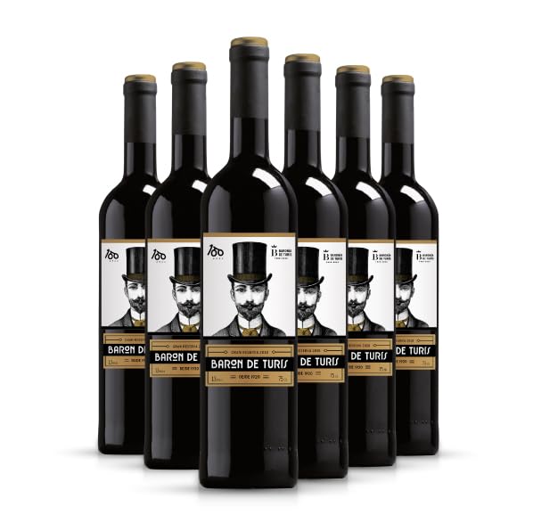 Barón de Turí, Caja 6 Botellas, Vino tinto gran reserva, Tempranillo y Merlot