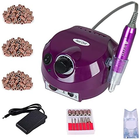 Pulidor de uñas eléctrico WEIYI con 6 brocas y 300 bandas de lijado Cover