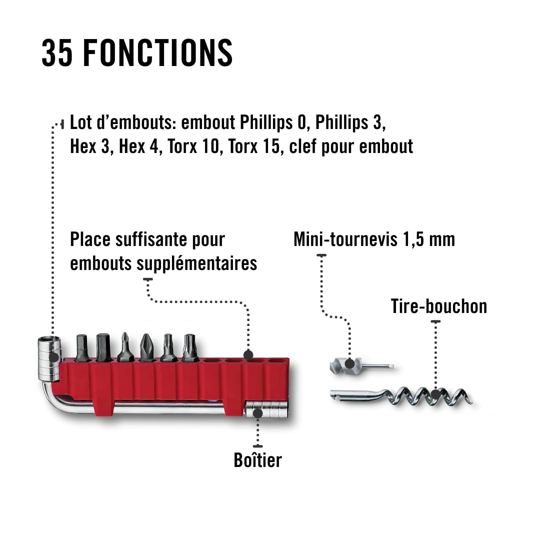 VICTORINOX Outil Multifonction Swiss Tool X Plus, 35 Fonctions, Swiss Made, Multifonction avec Lame Blocable, y c. Étui-Ceinture Nylon, Argent