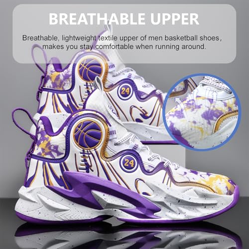 Moodeng Men's Basketball Shoes Anti-Slip Breathable Running Shoes Fahsion Sneakers Lightweight Outdoor Gym Shoes3