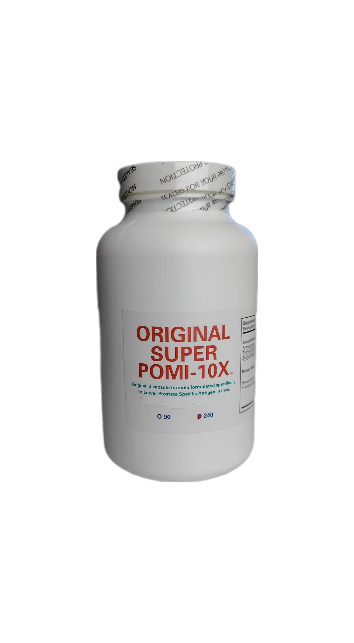 Original POMI 10X Prostate Supplements for Men - Lower PSA Levels, Better Bladder Control for Men, Reduce Frequent Urination, Promote Better Sleep, Non-GMO, Gluten-Free, Soy-Free - 240 Coun