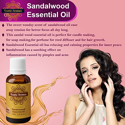Exotic Aromas Lavender Essential Oil & Sandalwood Essential Oil, Pack of 2 - Image 4