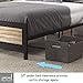 SHA CERLIN Heavy Duty Metal Bed Frame Queen Size, Platform Base with Wooden Headboard Footboard, 13 Strong Slats Support, No Box Spring Needed, Mattress Foundation, Easy Assembly
