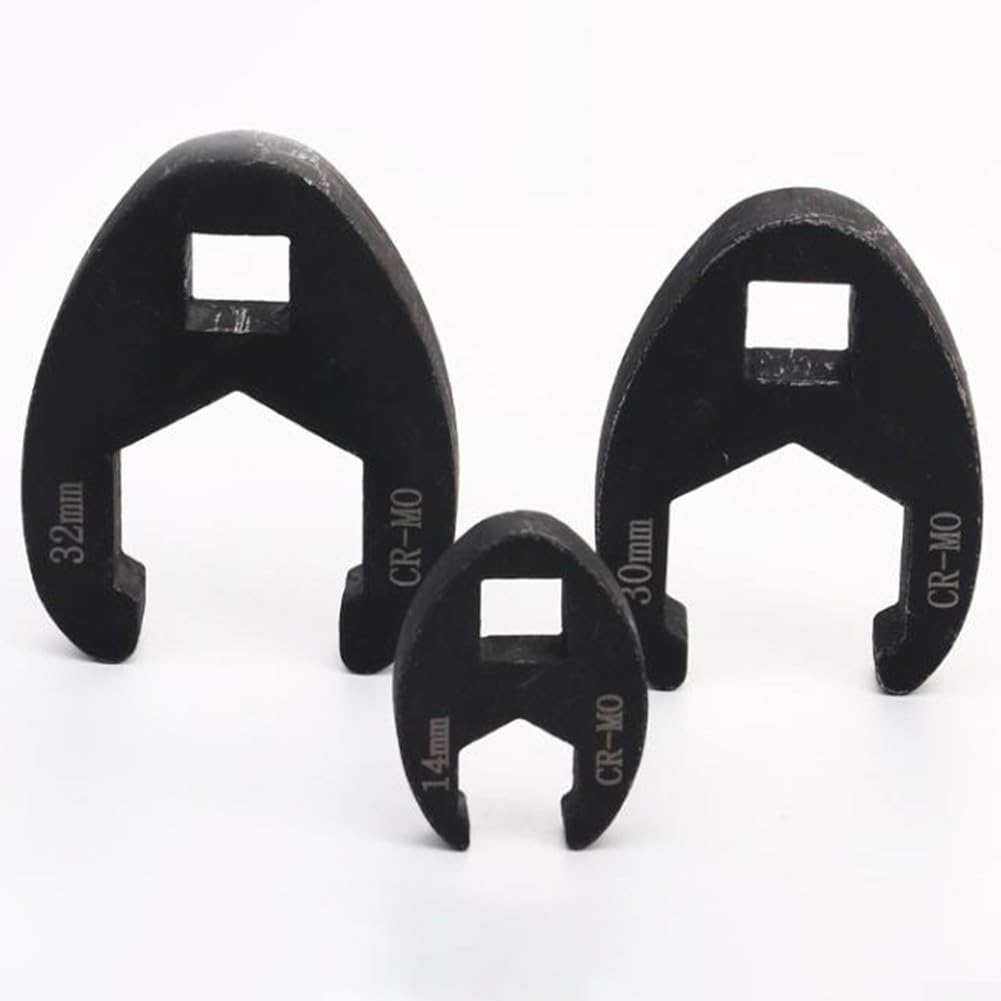 Set di 19 chiavi a zampa di gallina da 3/8 e 1/2, 8-32 mm, estremità aperta | Struttura in metallo, gamma 8-32 mm, adatta a cricchetti da 3/8 e 1/2, ideale per spazi ristretti, per riparazione dadi