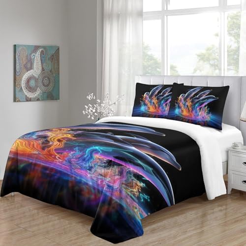 Housse de couette dauphin avec fermeture éclair et microfibre hypoallergénique - 5