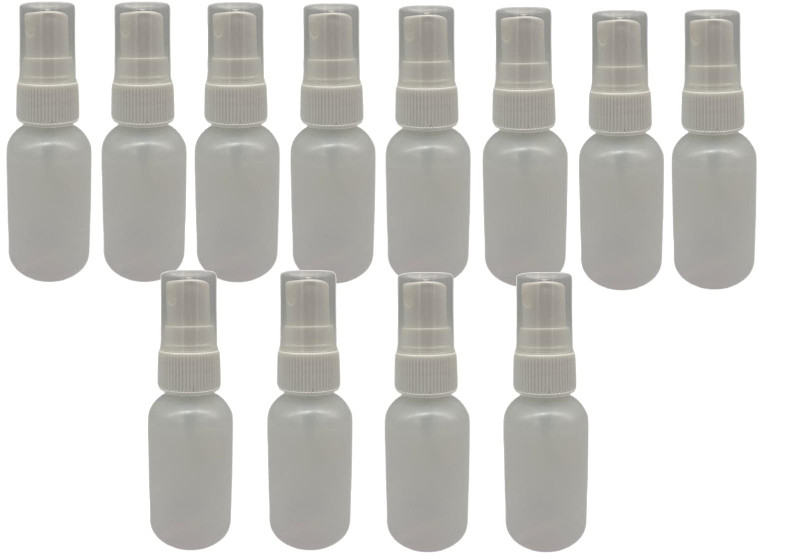 12 Pack – 1 oz - Natural Boston Plastic Bottles – White Finger Sprayer - for Essential Oils, Perfumes, Cleaning Products- By Natural Farms