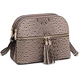 Dasein Women Tassel Zipper Pocket Crossbody Bag Shoulder Purse Fashion Travel Bag with Multi...